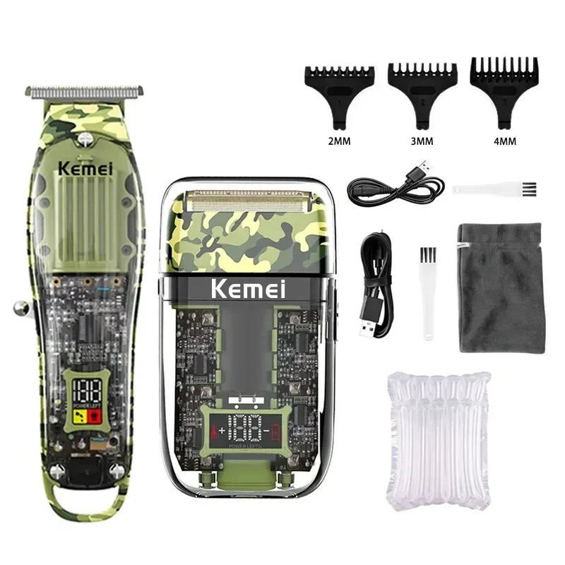 Kemei Hair Clippers Kit or Blade Rechargeable Electric Hair Trimmer Barber Professional Shaver for Men KM-1926 KM-1928 KM-TX7