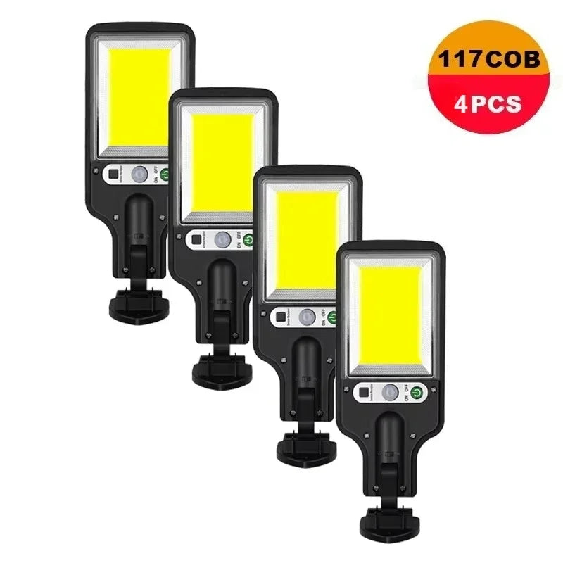 1/2/4Pcs Solar LED Light Outdoor Solar Lamp with Motion Sensor 3 Modes Waterproof IP65 Solar Garden Light Street Yard Lanter