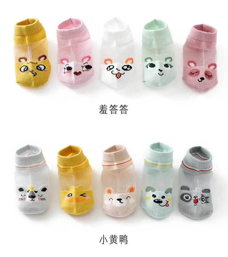 5 pairs 0-3-5-12 years old children's socks all genders Mesh Cotton Class A boys kids socks KS-2 socks for girls cartoon socks