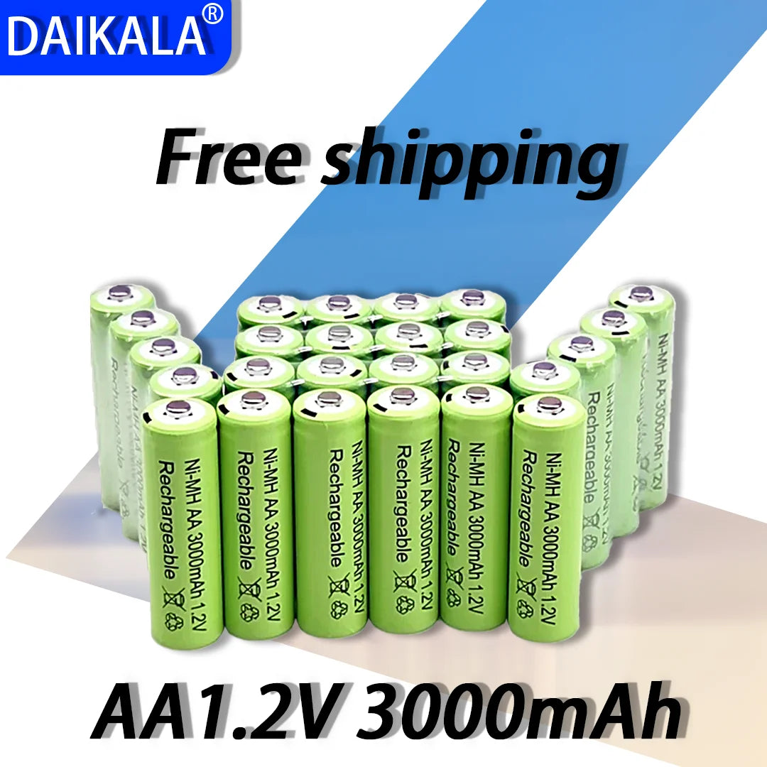 2025 New 1.2V 3000mAh Ni MH AA Rechargeable Battery Rechargeable Ni MH AA Rechargeable Toy Microphone  smok  повербанк