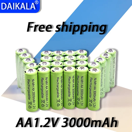 2025 New 1.2V 3000mAh Ni MH AA Rechargeable Battery Rechargeable Ni MH AA Rechargeable Toy Microphone  smok  повербанк