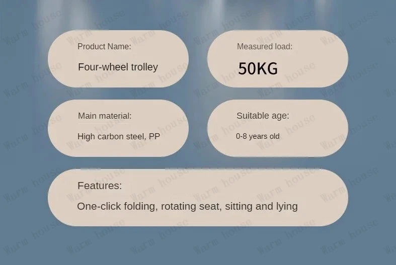 Baby Stroller Lightweight Infant and Toddler Two-way Stroller Reclining and Sitting Children's Single-pole Stroller Collapsible