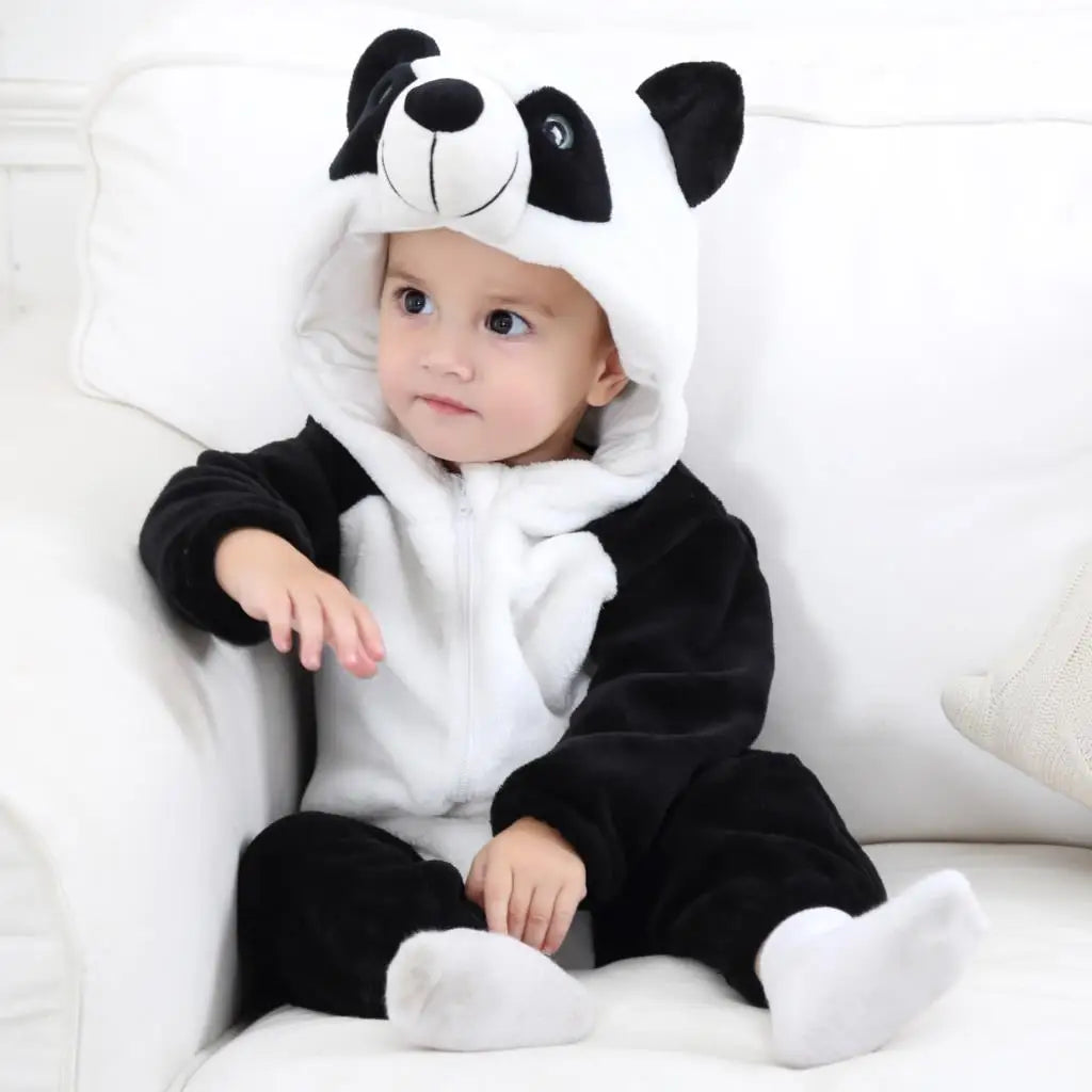 Baby Kigurumi Dragon Cow Monkey Animal Cosplay Costume Baby Girl Pajamas Winter Plush Jumpsuit for Toddler Boys 1 to 2 3 4 Years