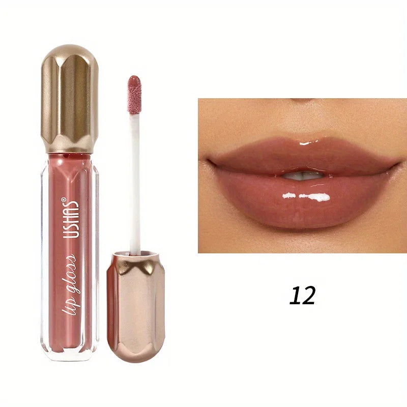 Mirror Pearl Lip Gloss Waterproof Long Lasting Moisturizing Lipstick Shine Glitter Lip Glaze Women Non Stick Cup Lip Tint Makeup