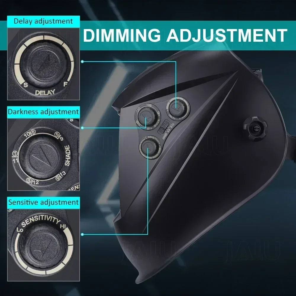 Big View Filter Welding Helmet Mask Goggles 1112 Welder Cap Large Windows 1/30000s Auto Darkening Welding Helmet mascara soldar