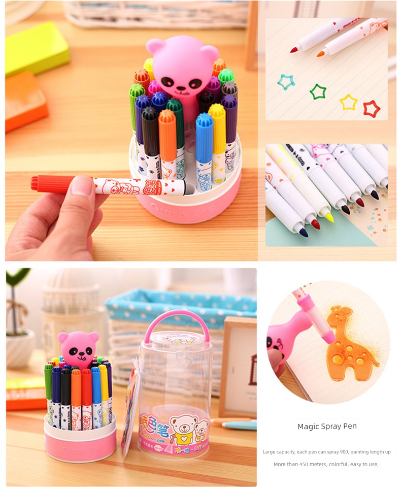 Master Color Spray Pen 12/24 Color Spray Pen Set Can Spray Watercolor Pen Large Capacity Non-Toxic