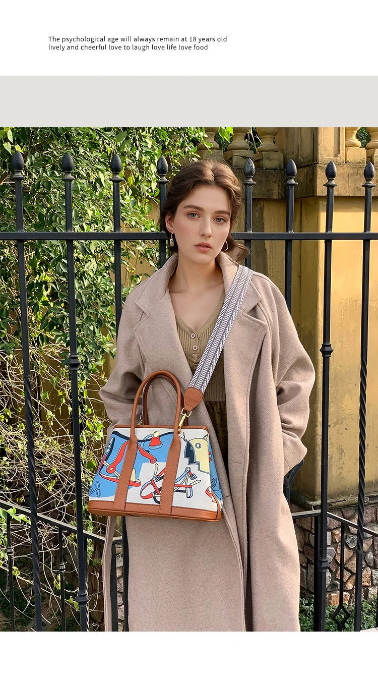 Elegant Classic Diaper Bag For Ladies Leather Crossbody Handbag High End Minimalist Unique Leisure Business Solid Color