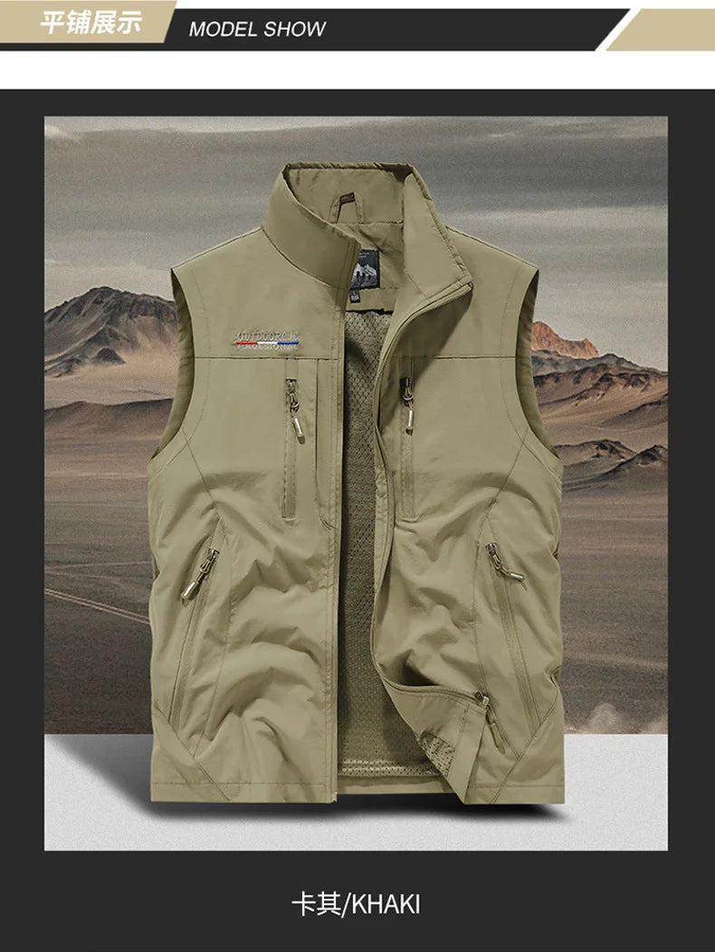 Multi-pocket Vest, Outdoor Activities, Rock Climbing, Hiking, Camping, Fishing, Mountain Climbing, Traveling, Photography, Vest