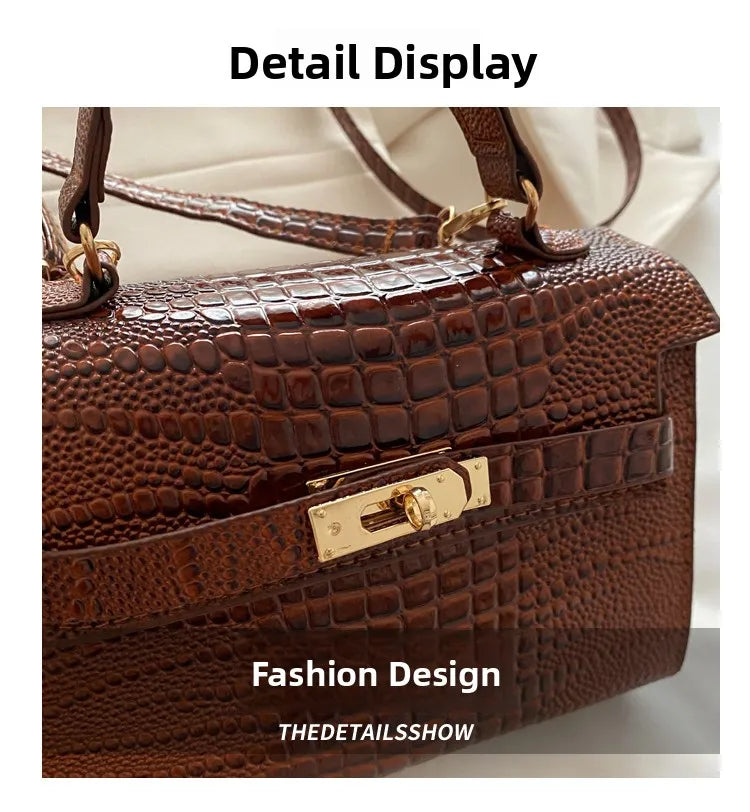 Fashionable  Handbag Women's Shoulder Bag Versatile Crossbody Small Square Bag Elegant Single-Strap Handbag