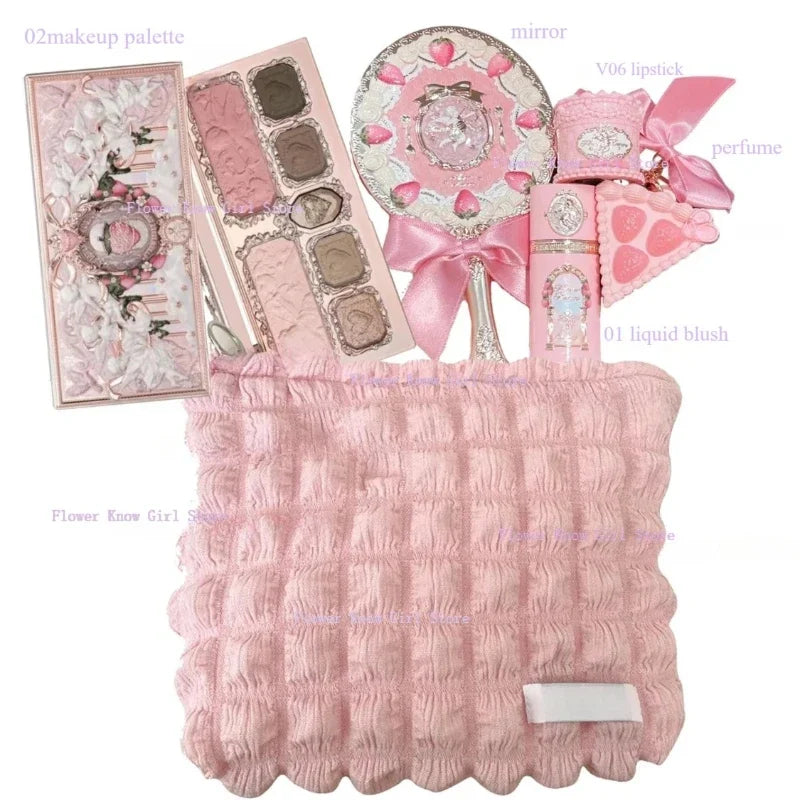 Flower Knows ALL IN ONE Makeup Kit Full Professional Face Palette Blush Eyeshadow Lip Cream Solid Perfume Sets