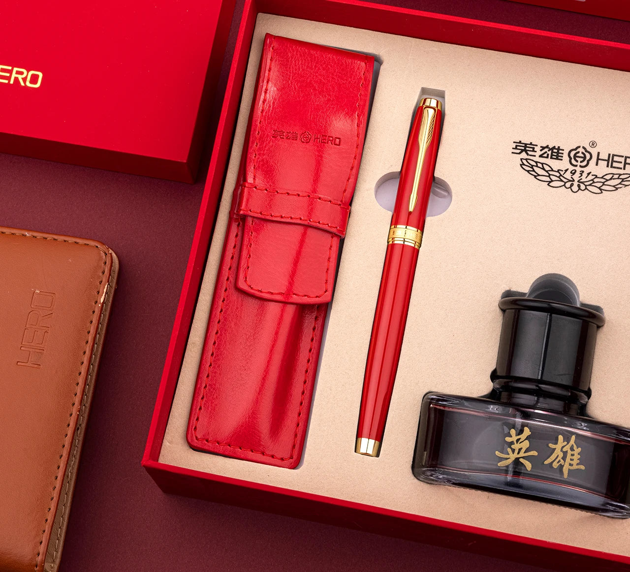 Hero 772 Classic Business Fountain Pen Set- Ideal Corporate Gift，Includes Ink & Classy Gift Box, Perfect for Business/Students