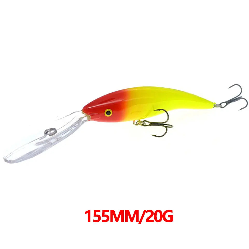 1PCS 14/20G 135/155MM Minnow Fishing Lure Wobbler Artificial Bionic Fish Swimbait Deep Tail Dancer Super Diving Hard Bait