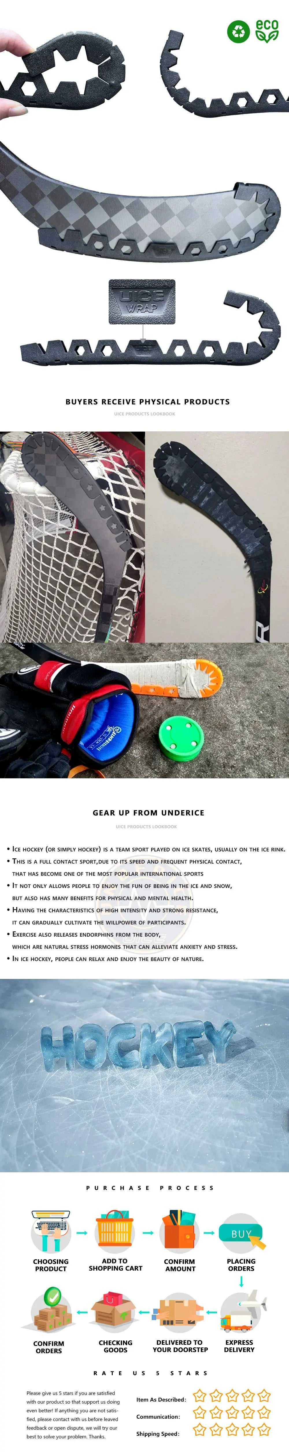 5pcs Hockey Sticks Blade Protector Ice Hockey Stick Tape For Training Tool PP Material Hockey Stick Accessories