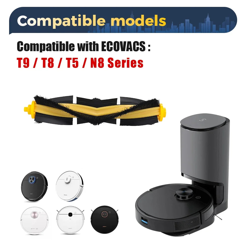 Main Roller Brush For Ecovacs OZMO 920 950 T5 T8 T8 Max T8 AIVI T9 N7 N8 Pro Yeedi 2 Hybrid Robot Vacuum Cleaner Spare Parts