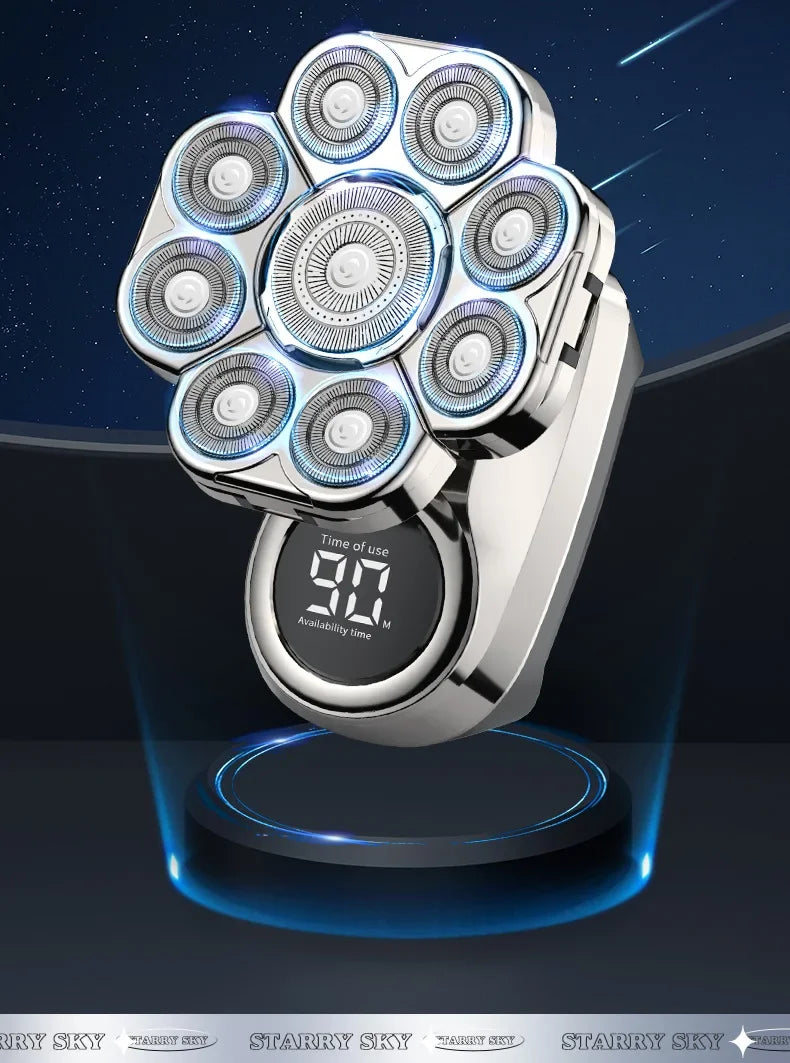 Five in one electric shaver shaver with full body water washing for long-lasting battery life LED intelligent display