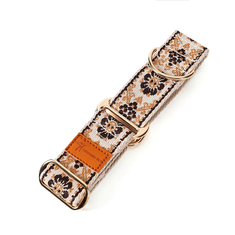 Chinese Ethnic Style Martingale Dog Collar Hens / Greyhound Collar/ Lggy Collar/ Lurcher Collar/ Whippet Collar/ Galgo Collar