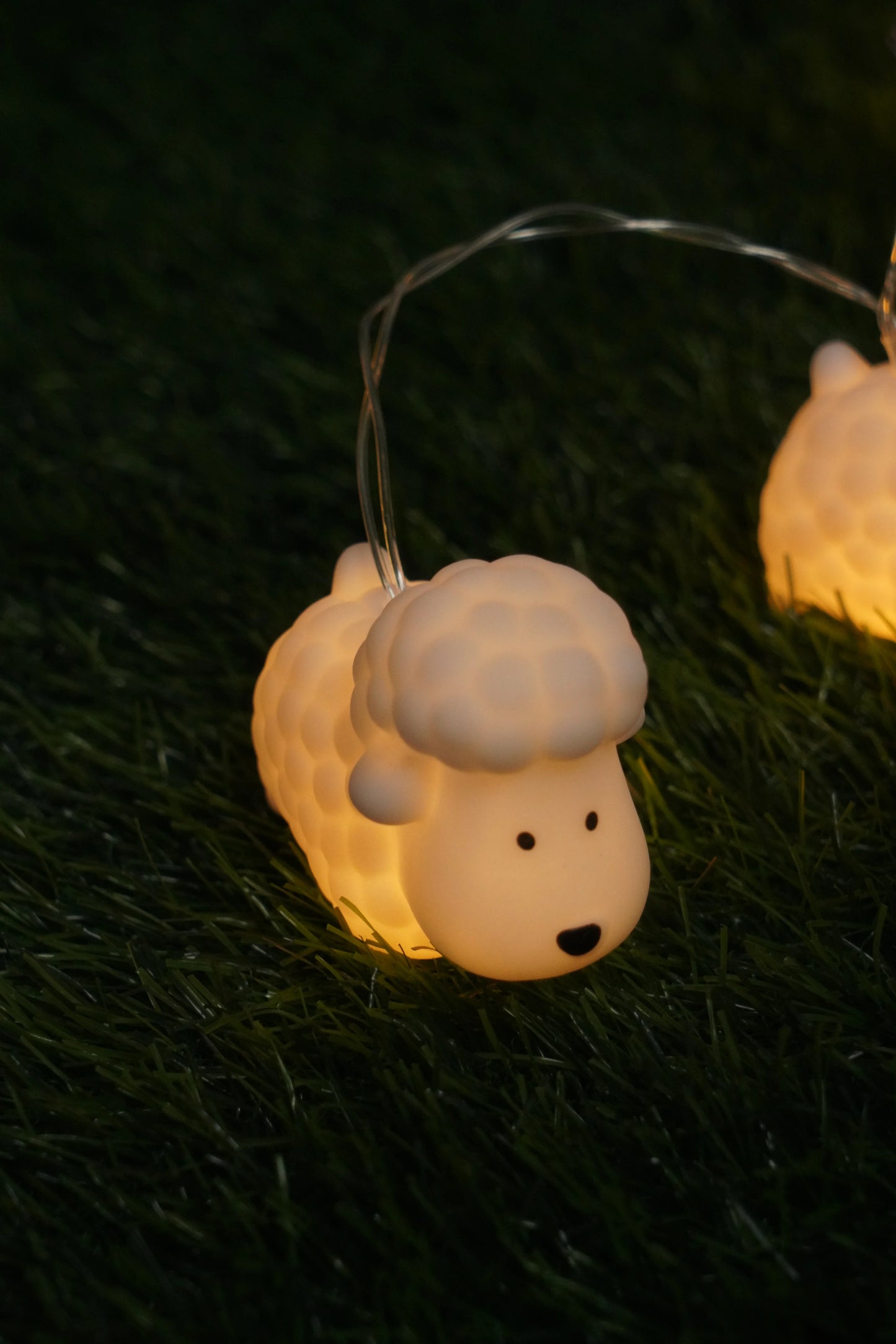 New LED Rubber Coated String Lights for Kids Room Decor-Cute 3D Sheep Animal Shaped Night Light,Birthday Nursery Wall Decoration
