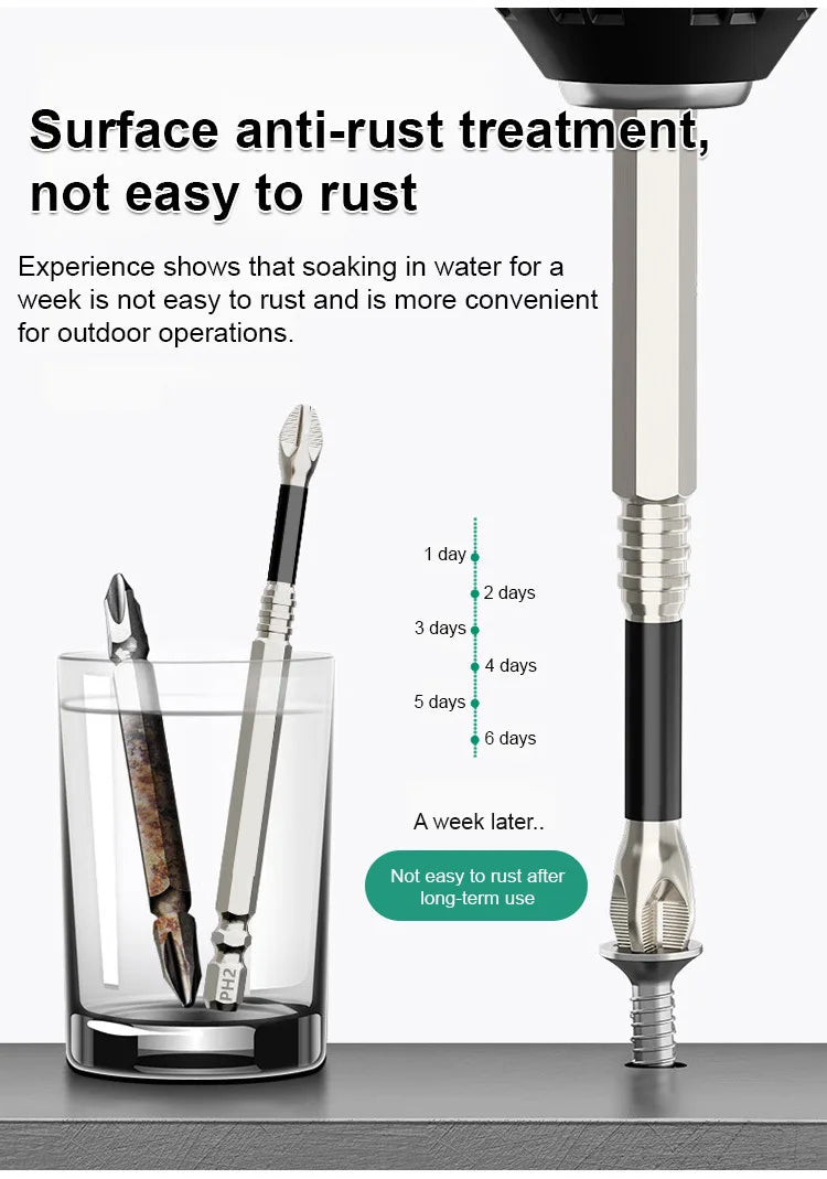 Impact Cross Bit Strong Magnetic Non-slip Hand Drill Screwdriver Tungsten Steel Super Hard Electric Screwdriver Head Set