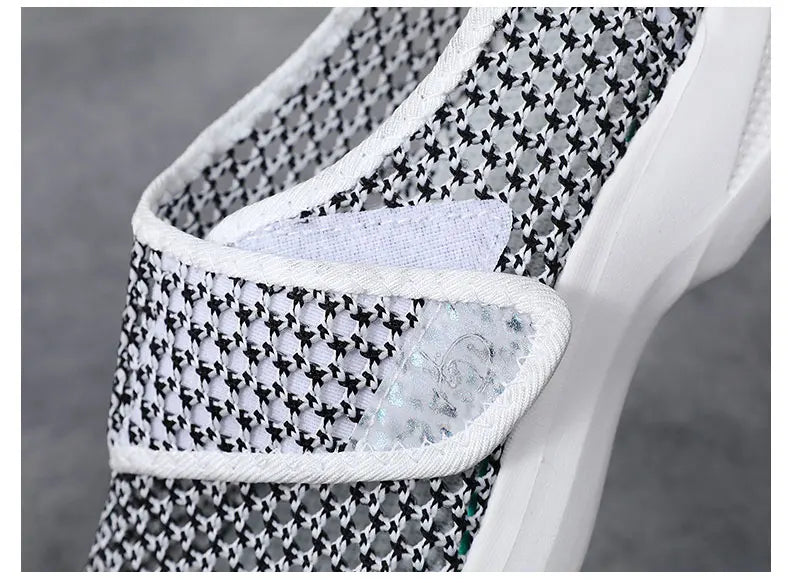 Women Mesh Shoes Summer Sports Black Outdoor Comfortable Loafers Monk Sneakers Girls For Walking Flats Mother Gift