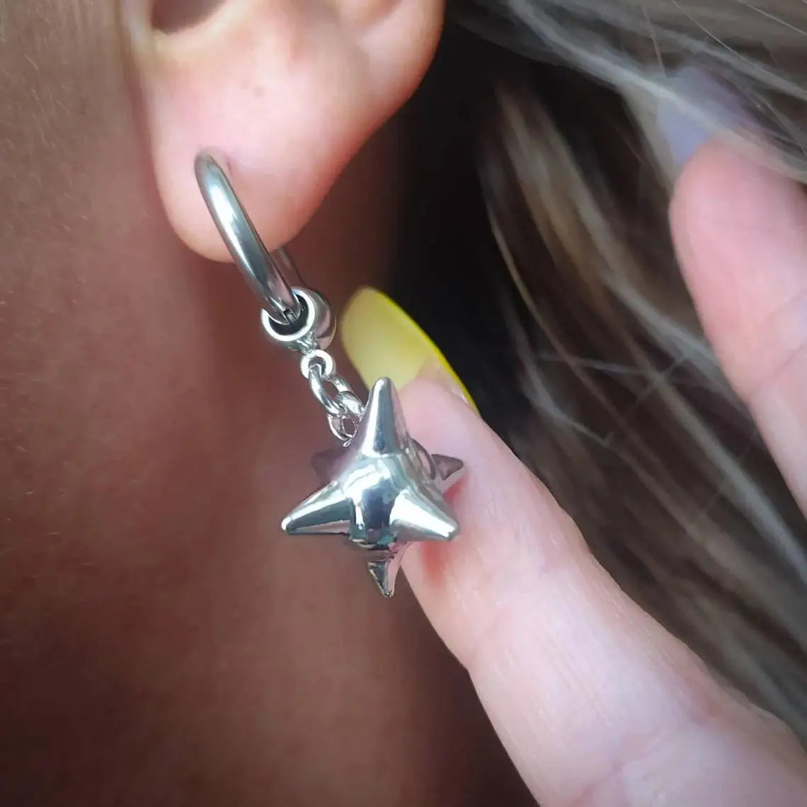 Punk Rock Aesthetic Spike Morning Star Rivet Dangle Charms Jewelry Making Gothic Spiky Ball Pendant Charms DIY Jewelry Findings