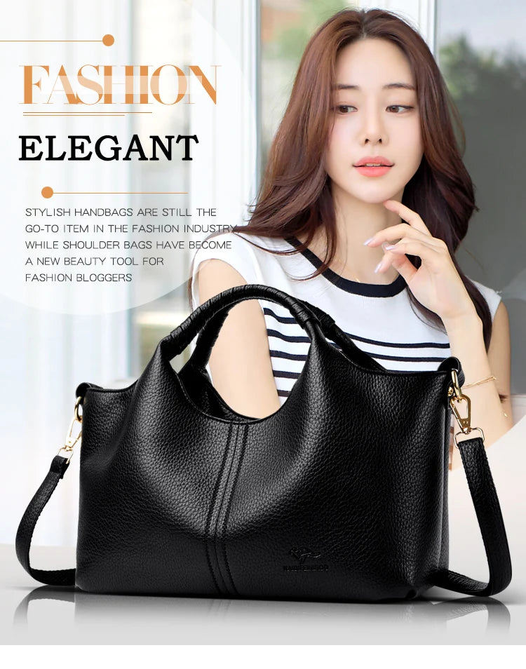 High Quality Soft Leather Women's Handbag Tote Bag Fashion Luxury Women Shoulder Bag Trendy Female Commute Crossbody Bags Wallet