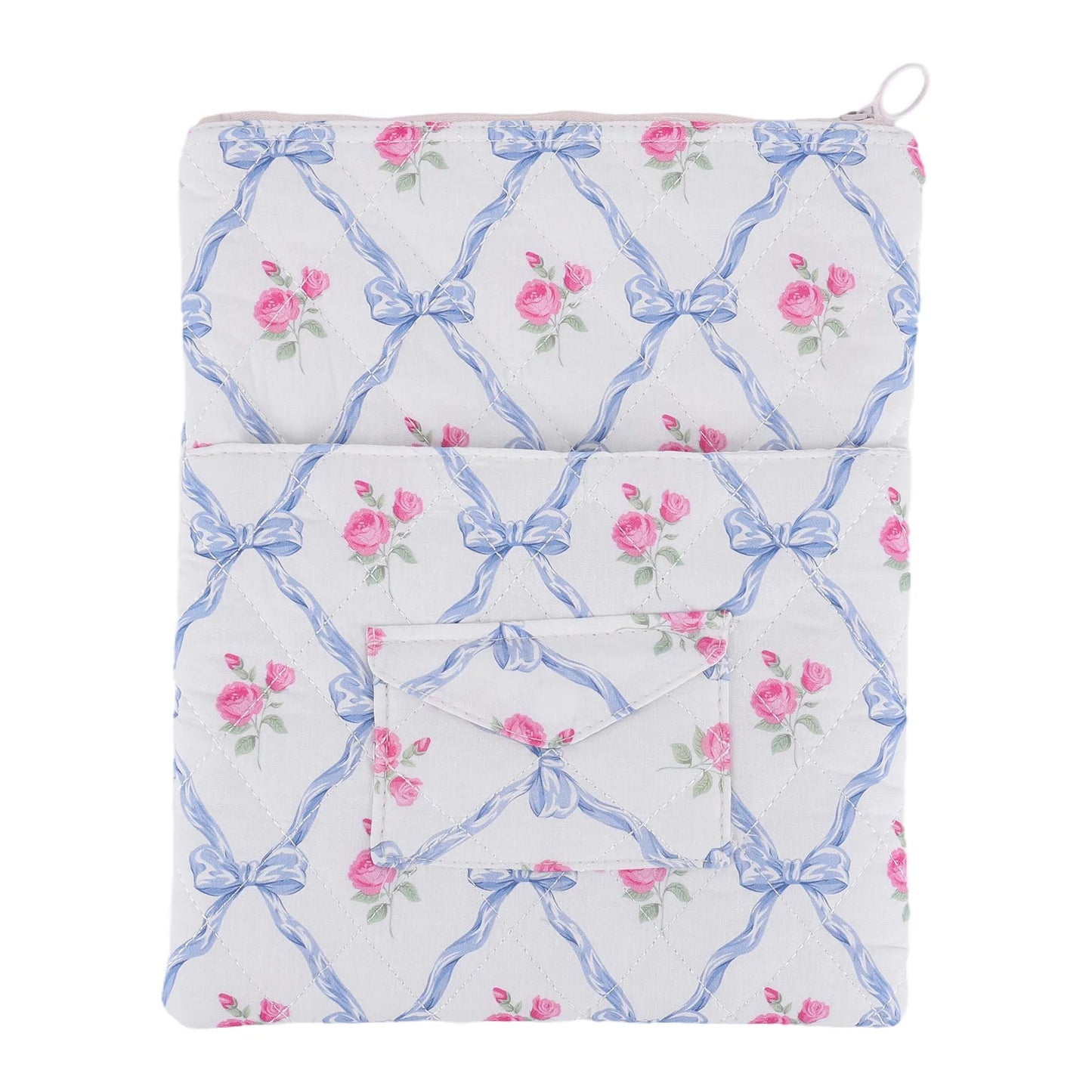 Flower Printed Laptop Sleeve Case Bag for Quilted Protective Laptop Case Computer Sleeve Clutches for 11-15 Inch Laptop Tablet