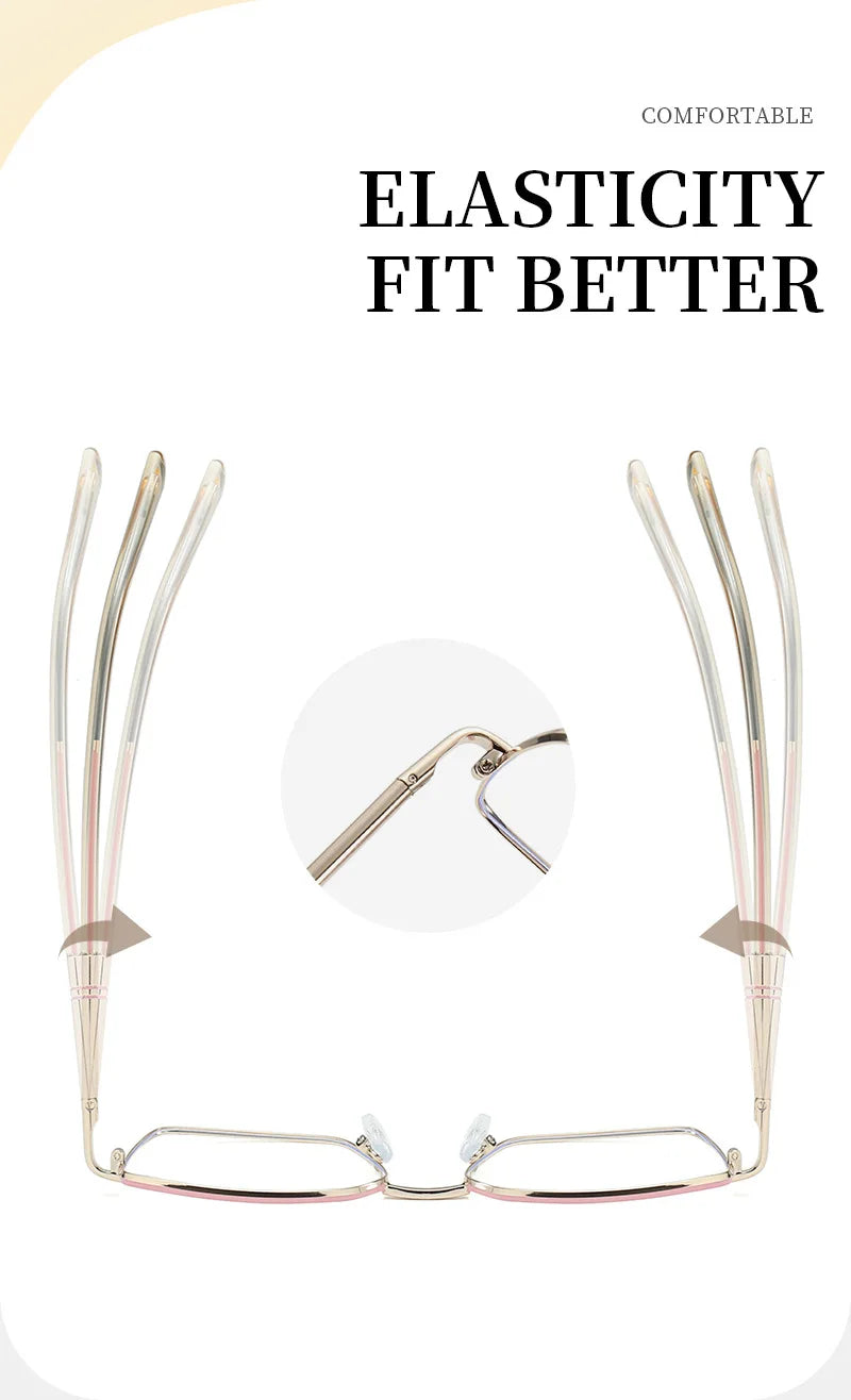 JMISUS Butterfly Prescription Glasses Woman Optical Eyeglasses for High-quality Metal Anti Blue Light Myopia Eyewear