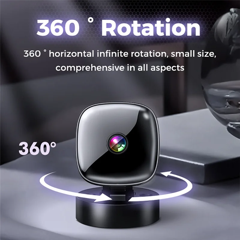 ABSQ-HD 1080P Mini Wifi Camera Night Vision Camera 360° Rotatable Home Security Protection Wireless Wifi Surveillance Camera