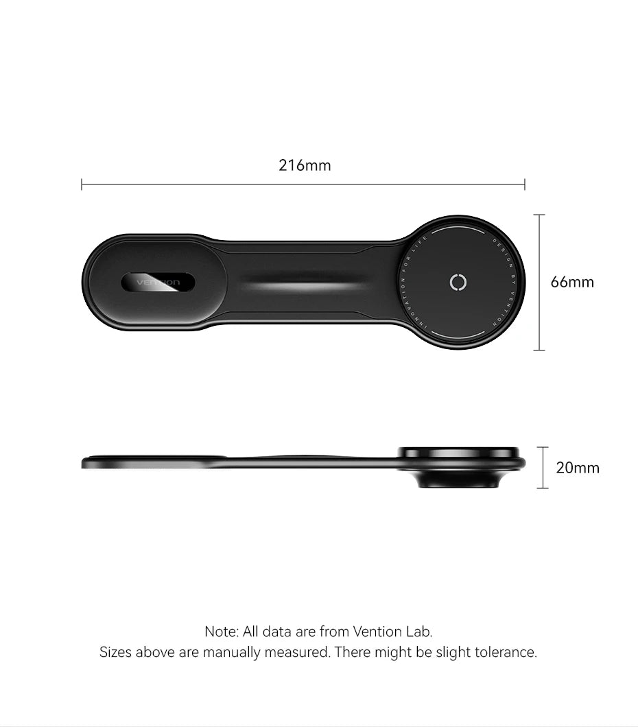 Vention Magnetic Car Phone Holder Mount Adhesive Style Adjustable Dashboard Magsafe For iPhone 12-17 15W Wireless Fast Charging