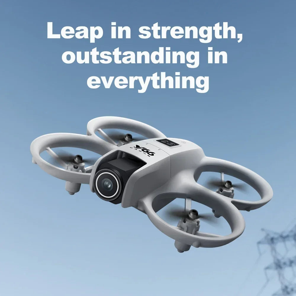 New Mini Drone V66 with 180° Adjustable 4K HD WiFi Camera LED Light Pocket RC Quadcopter Obstacle Avoidance for Adults Kids