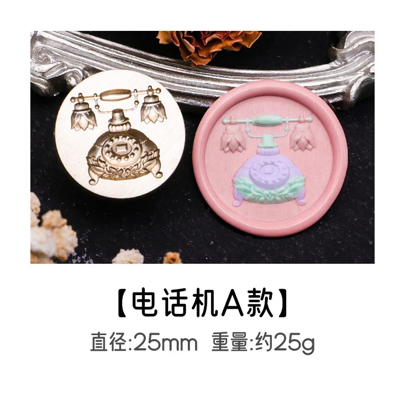 3D Embossed Wax Seal Stamp Retro/Umbrella/Desk Lamp For A Copper Head For DIY Envelope Letter Wedding Invitation Card