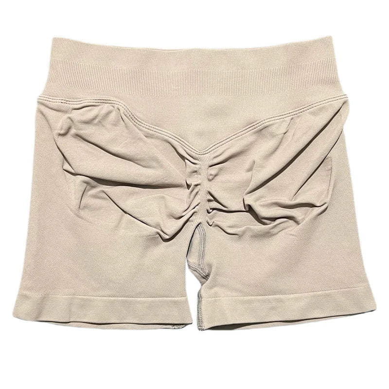 Women's High Waist Yoga Workout Shorts | Seamless Stretchy Fitness Sweatpants for Gym & Running