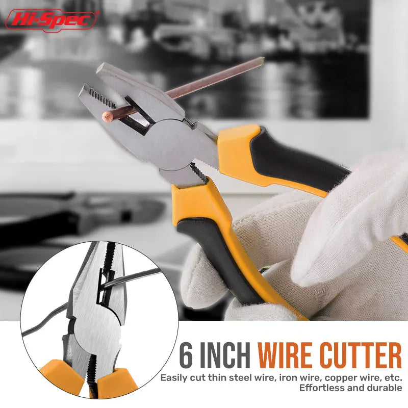 Hi-Spec 24PC Hand Tool Sets Household Home Repair Tool Set Screwdriver Tool Box Set Scissors Claw Hammer Tools For Home Use