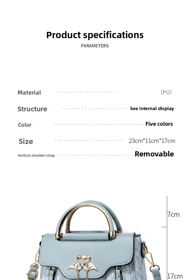 Women's Handbag, New Fashion Trend, Embossed Solid Color, Versatile Casual Shoulder and Crossbody Bag for Women