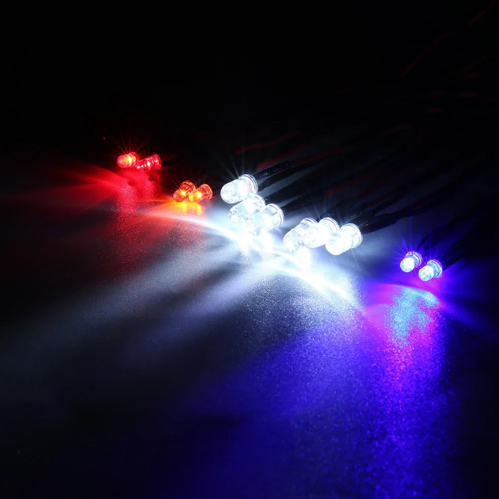 12 Ultra LED Flash Bright Light Strobe Lamp Kit System for 1/10 1/8 RC Car Drift TAMIYA CC01 4WD Axial SCX10 Truck D90 Model Toy