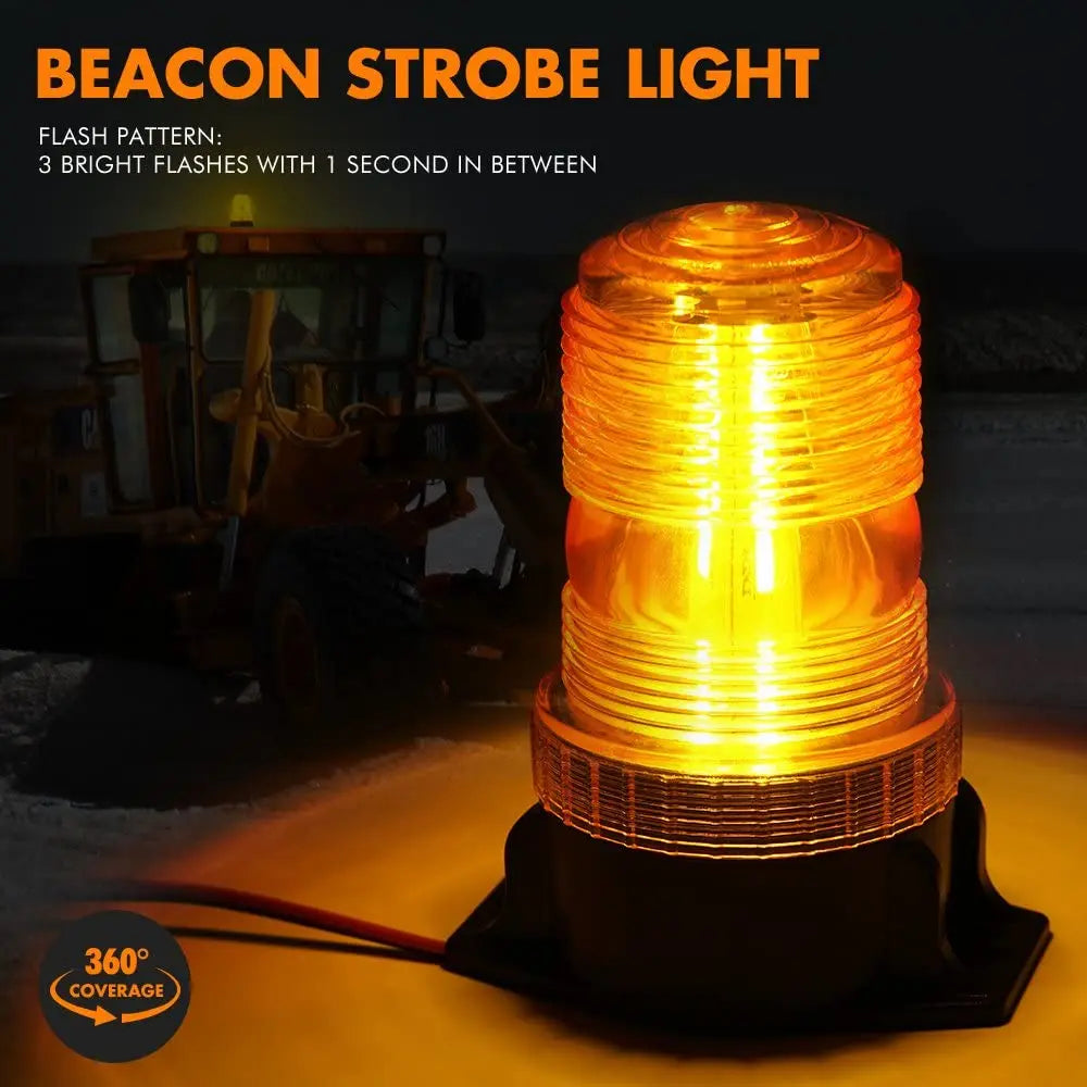 Yellow LED Strobe Lights for Forklift Golf Car Trucks Tractor Roof Warning Signal Flasher Lamp Emergency Flashing Safety Beacon