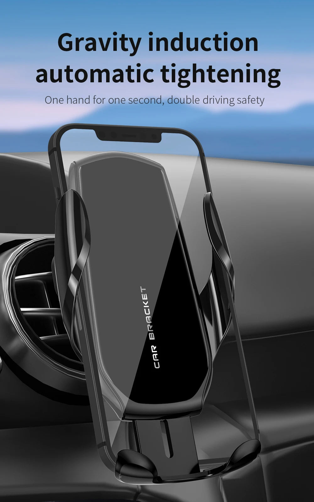 Car Phone Holder 10-Inch Screen Fixed Base For Peugeot 4008 5008 2021-2023 Wireless Charging Support Car Mobile Phone Mounts