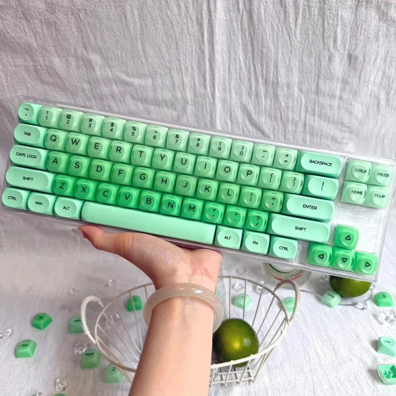 Foundation Crystal Keycaps Set HOA Profile Key Caps Custom DIY Gaming Mechanical Keyboard PBT Keycap Set for Office Keyboard