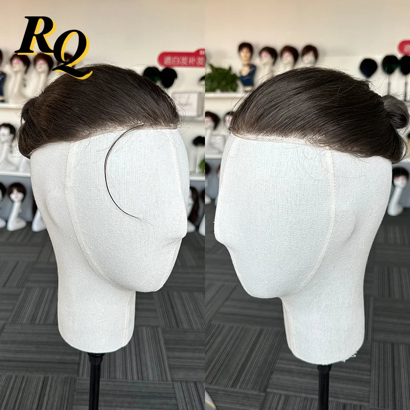 Pre Styled Cut Toupee Men Wig Thin Skin 0.04-0.06 Hair Replacement Systems Ready Wear Human Hair Male Wig Hombre Peruk Capillary