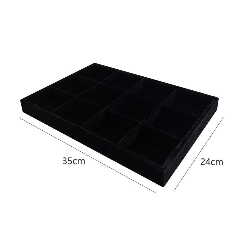 Large capacity jewelry display tray 35*24cm ring earring necklace storage holder Personal jewelry collection decoration tray