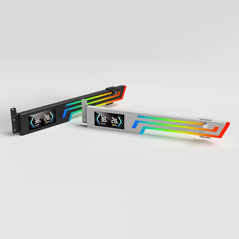 Power Train Z-X6 Graphics Card Bracket Temperature Display 5V 3PIN ARGB AURA SYNC Graphics Card VGA Holder Height Adjustable