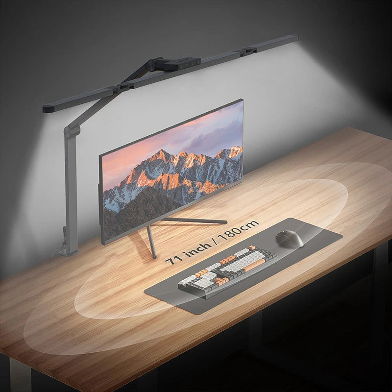 LED Desk Lamp with Clamp Remote Dimming 24W Ultra Bright Desk Lamp for Home and Office Architects Paired with Ambient Lighting