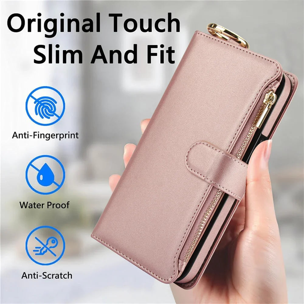 Crossbody Wallet Phone Case For Samsung Galaxy S23 S21 FE S24 S22 Plus S25 Ultra A13 A14 A15 A52 A52S A53 A54 A55 A72 A73 5G