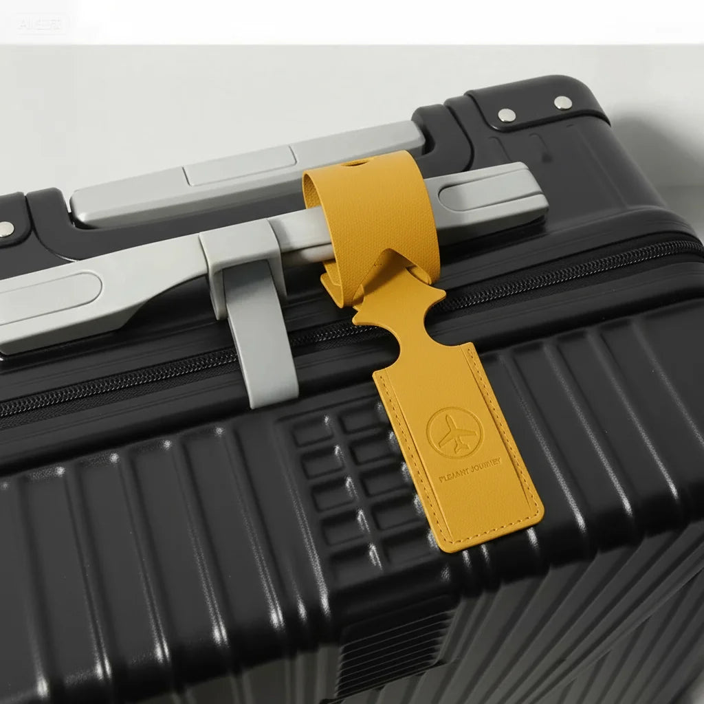 Long PU Luggage Tag for Air Travel - Easy Baggage Identification