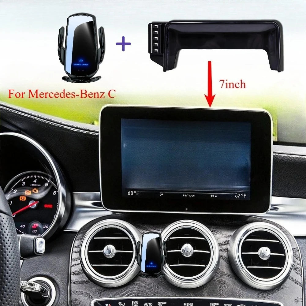 Car Phone Holder For Mercedes-Benz C Class 7-inch W205 2015 2016 2017 2018 GLC 2016 - 2019  Screen Fixed Base Navigation Bracket