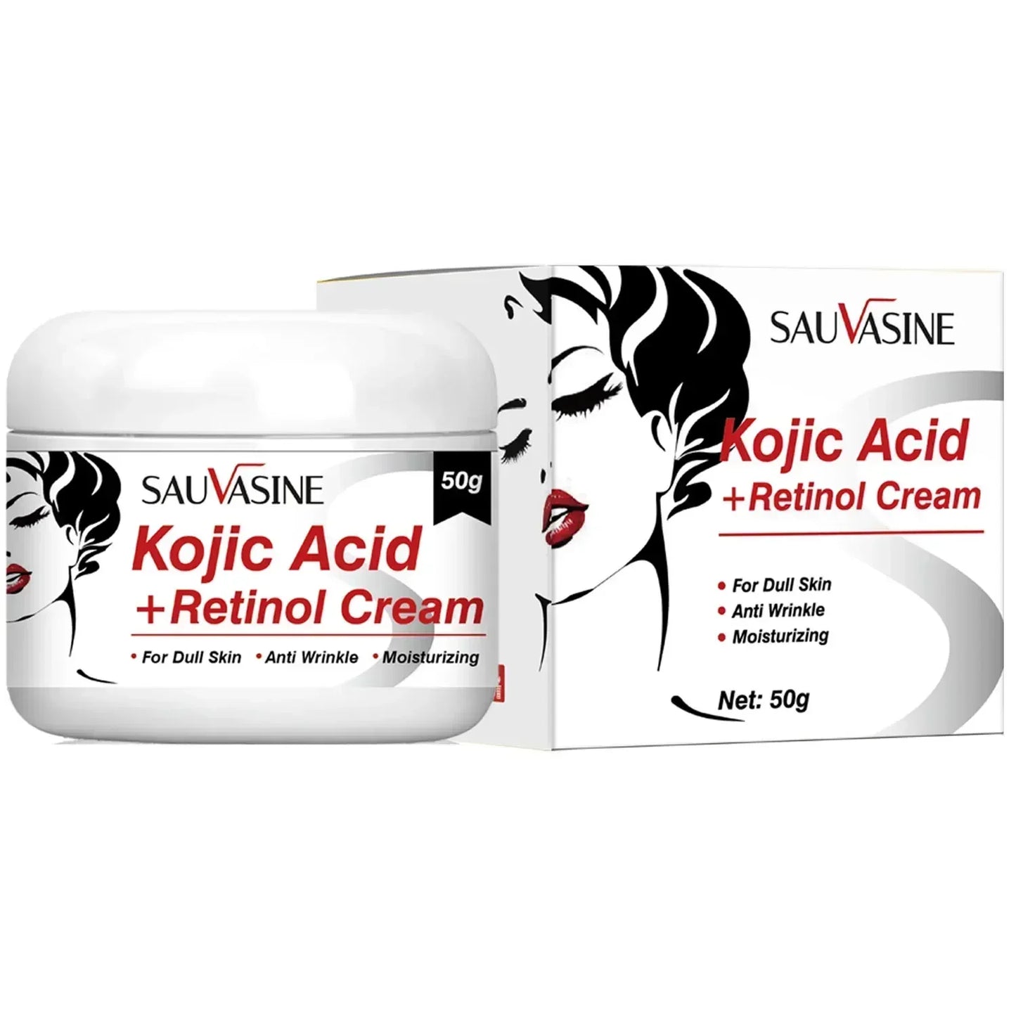 Kojic Acid Skin Care Set Kojic Acid Soap Skin Whitening Cream Dark Spot Remover for Dark Skin Smooth Moisturizing Face Cream