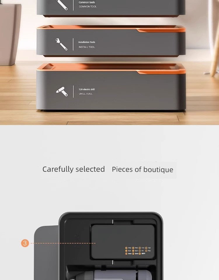 Deli Home Daily For Home Wire Cutter Hammer Lithium Electric Drill Emergency Repair Multifunctional Suit Tool H1001