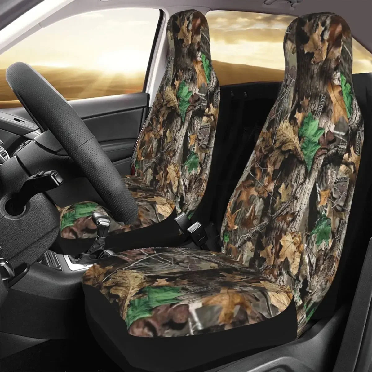 Camouflage Hunting Universal Car Seat Cover Four Seasons For SUV Tree Car Seat Covers Fiber Seat Protector