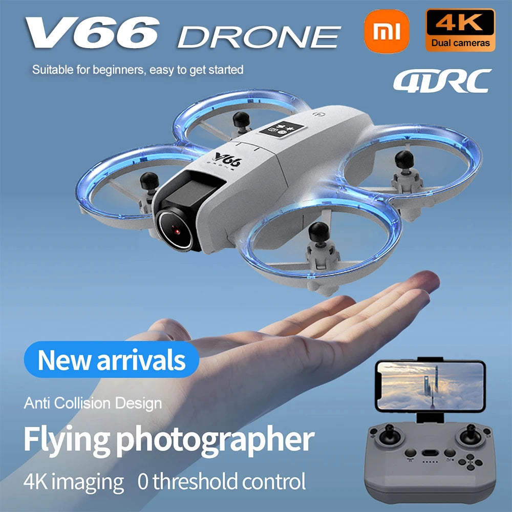 NEW Original V66 MINI Drone 4K Professional HD Aerial Photography Obstacle Avoidance FPV Dron HD Dual Camera RC Quadcopter Toys