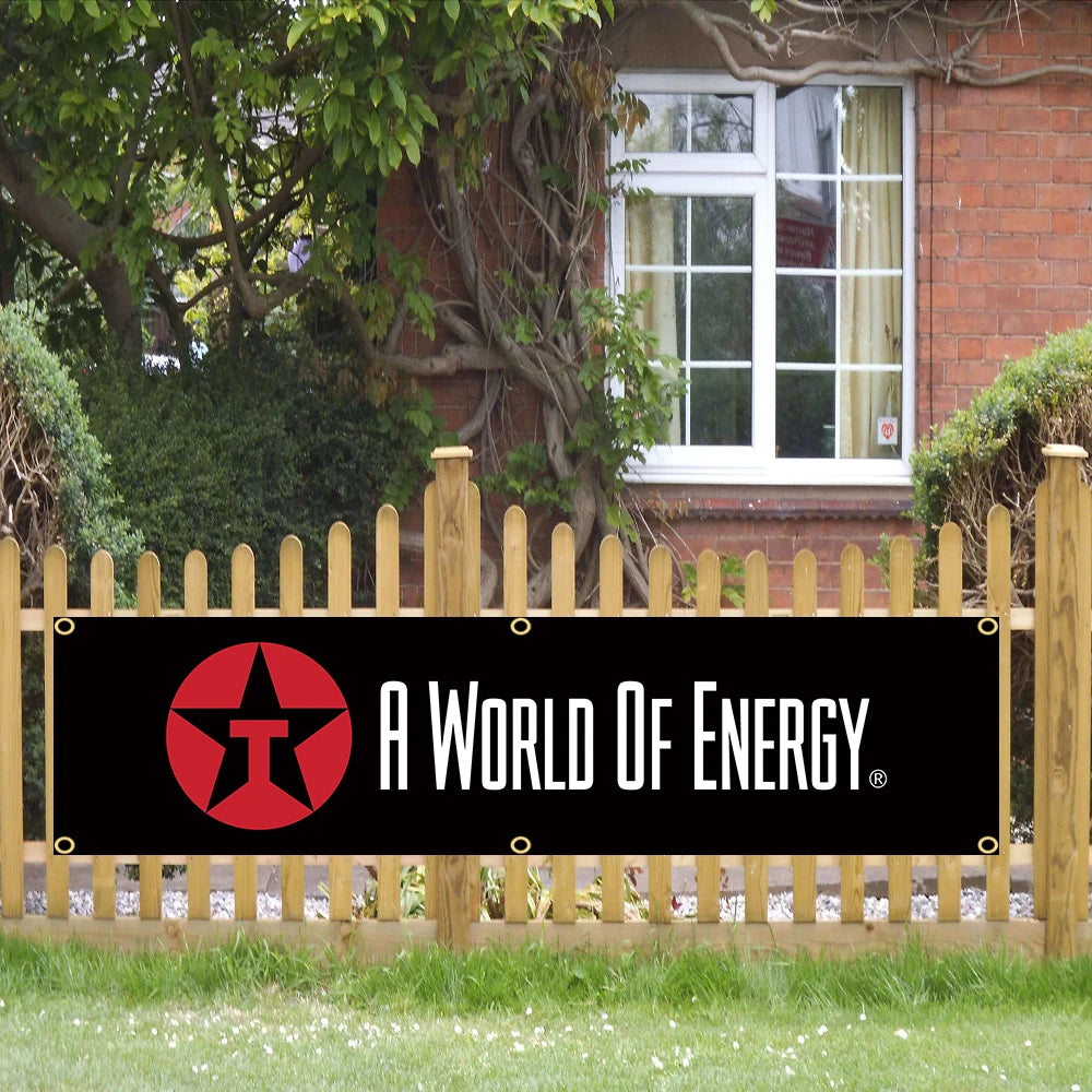 60X240cm Texacos Gas Oil Banner Flag Polyester Printed Garage or Outdoor Decoration Tapestry